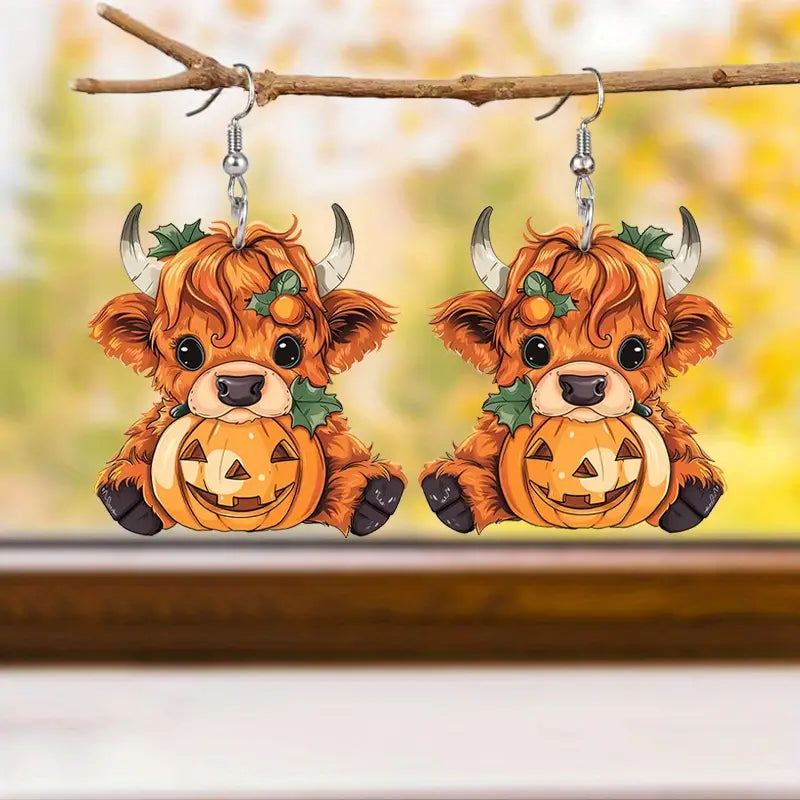 Halloween Cow Earrings