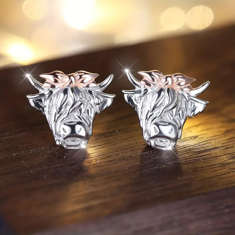Cow Stud Earrings