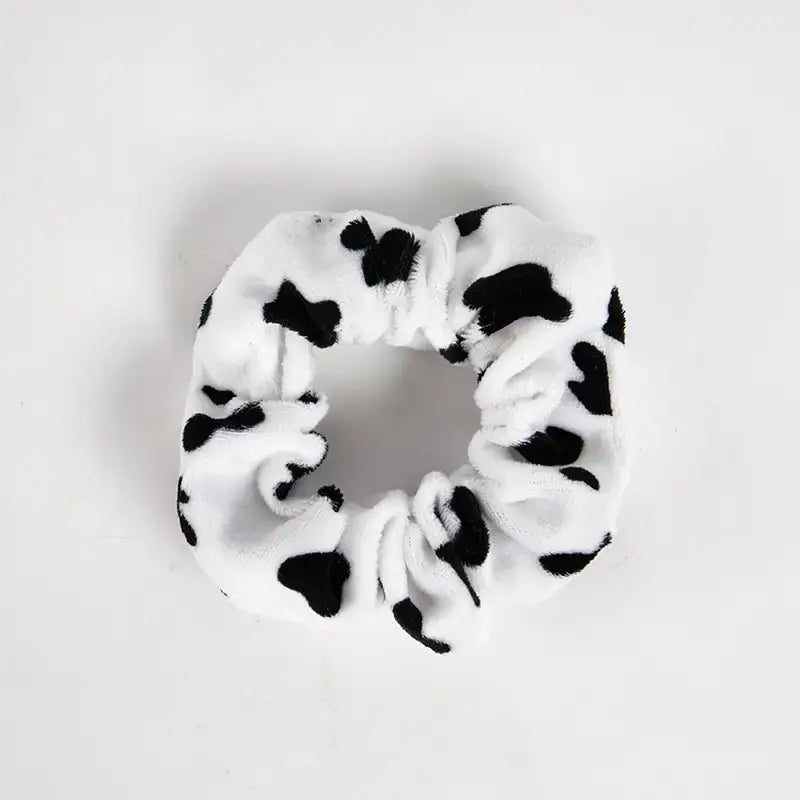 Cow Print Hair Scrunchies