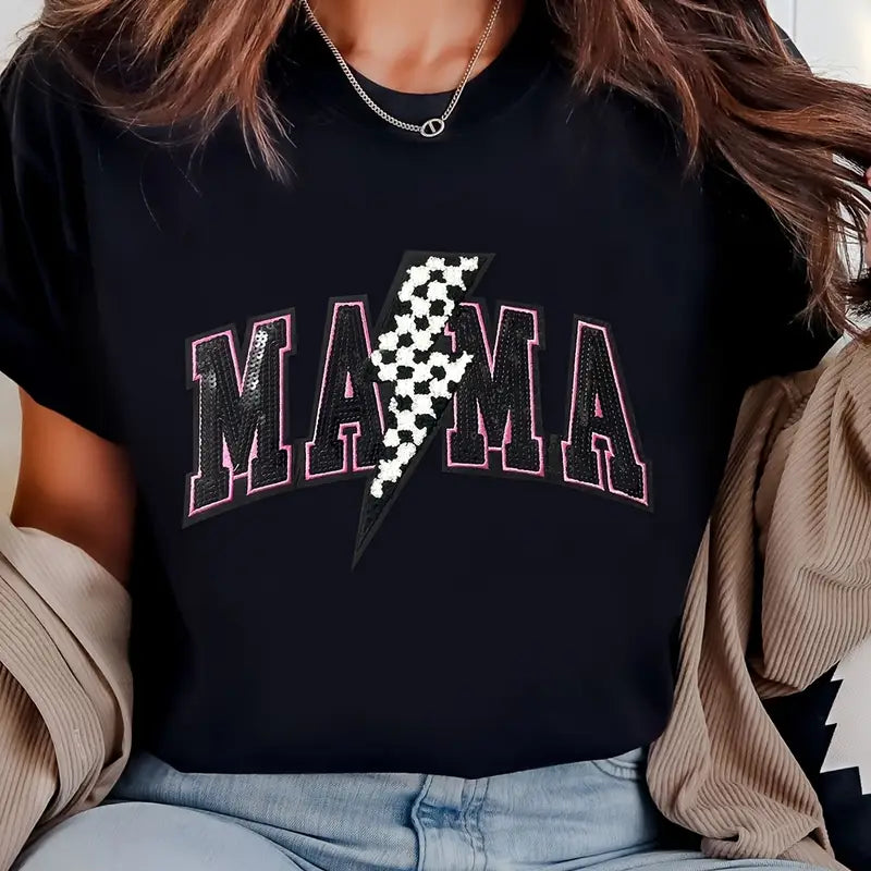 Mama Chenille Patch T-shirt