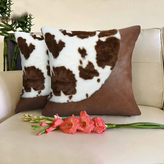2pc Cow print pillow covers