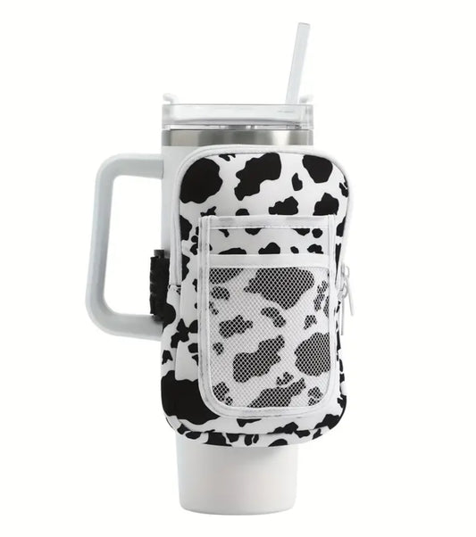 Cow print tumbler bag