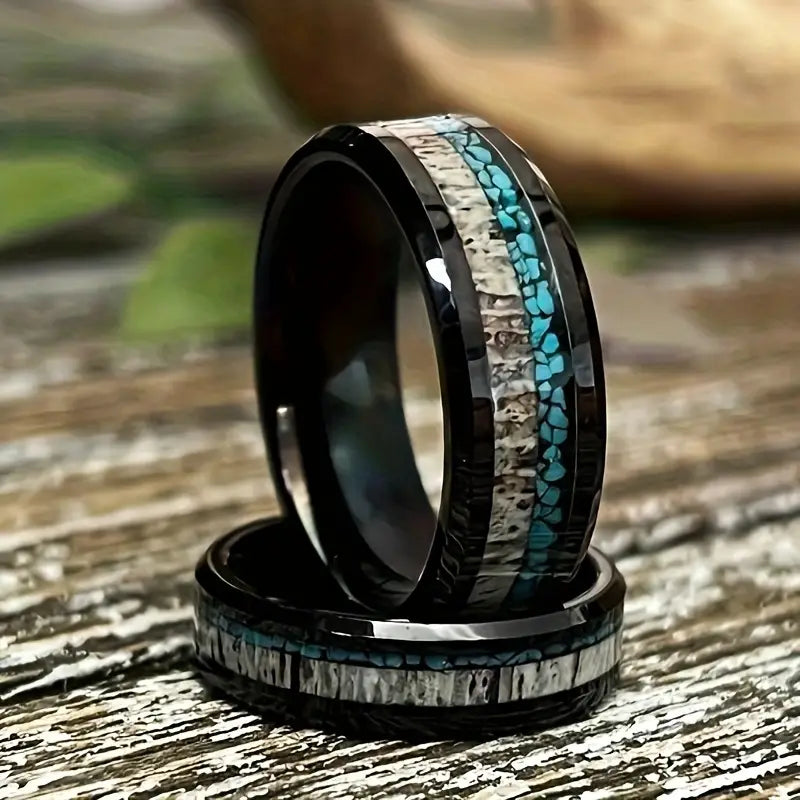 Men's imbedded Turquoise Ring