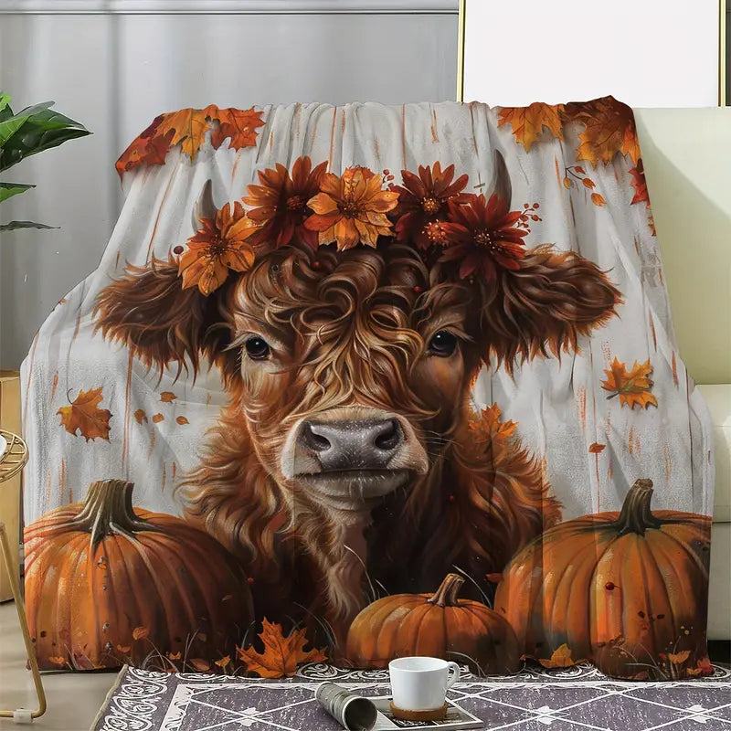Fall Pumpkin Highland cow