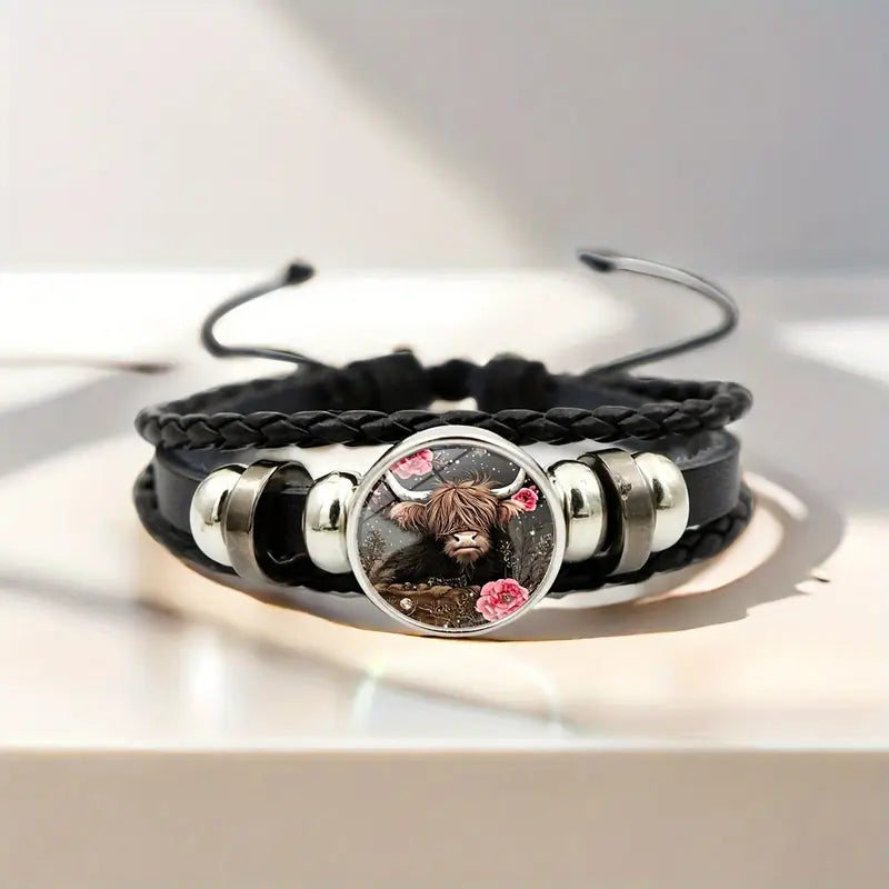 Highland Cow Floral Bracelets