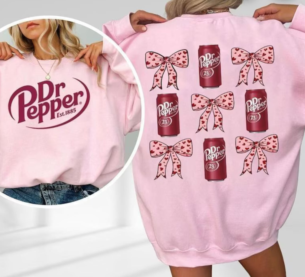 Coquette Dr Pepper Bows (Back Only)