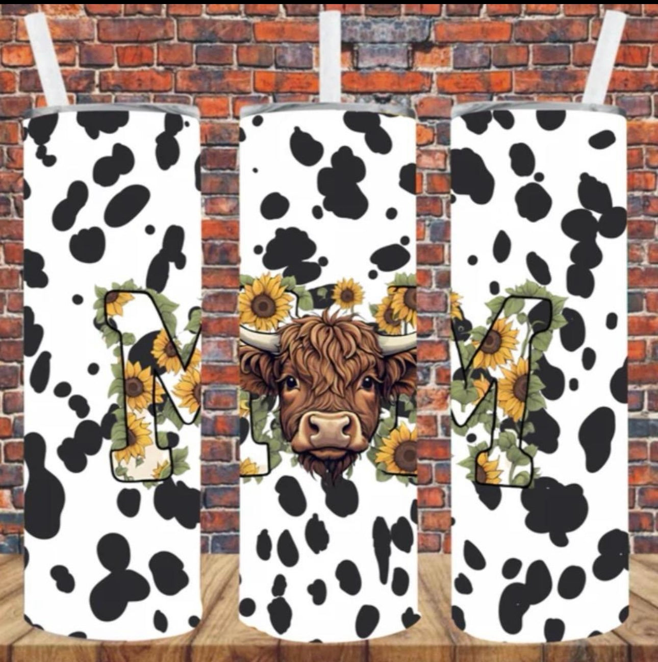 Cow print highland mom