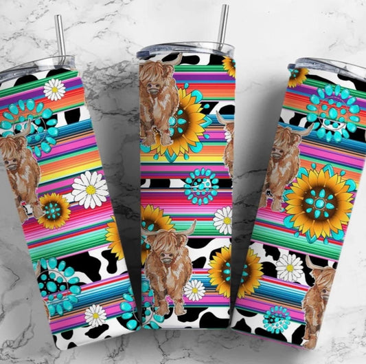 Sunflower highland turquoise