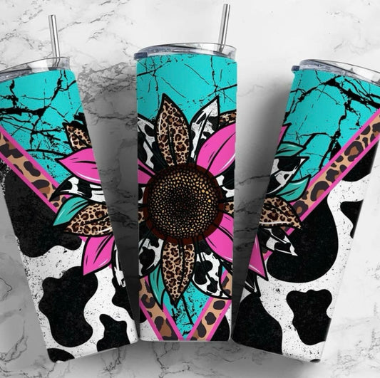 Turquoise pink flower