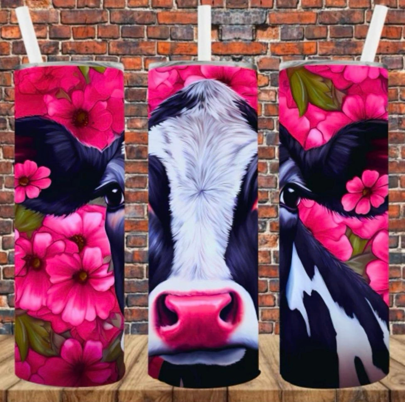 PINK flowers cow