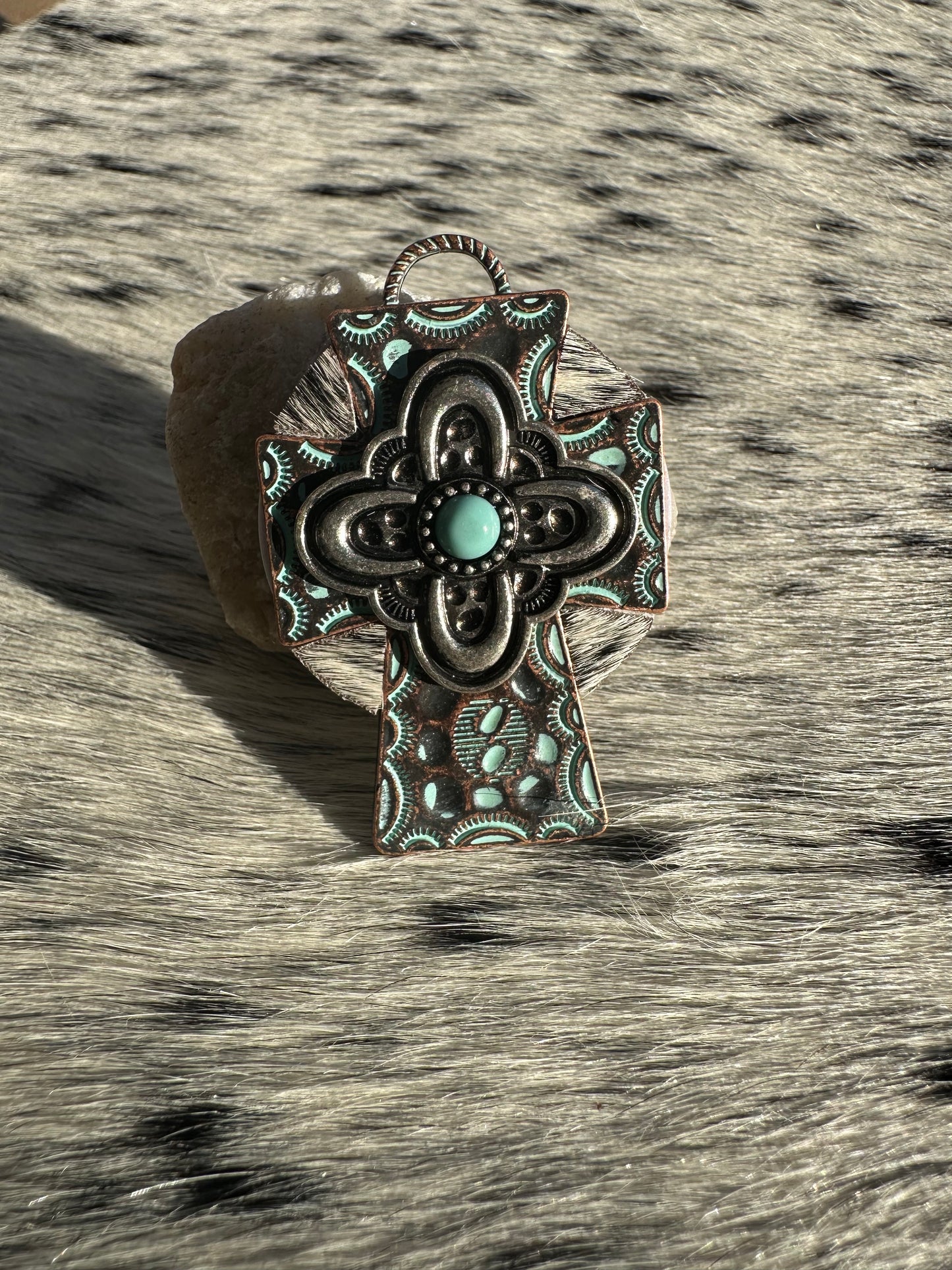 Genuine Cowhide Cross Pop Sockets