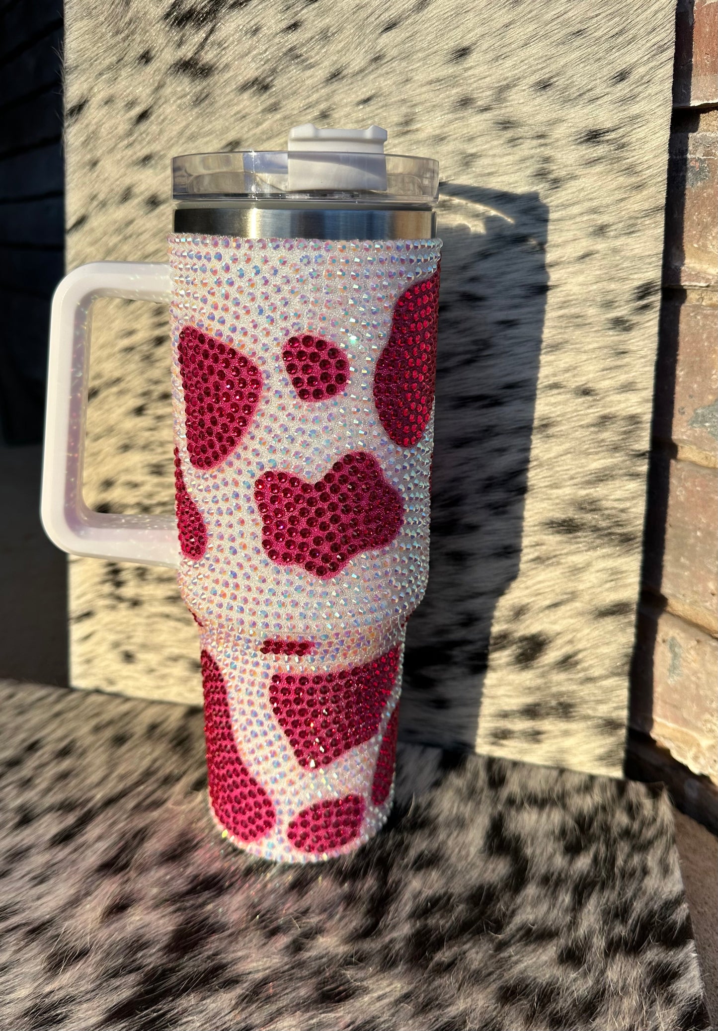 Cow Print RhineStone Tumblers