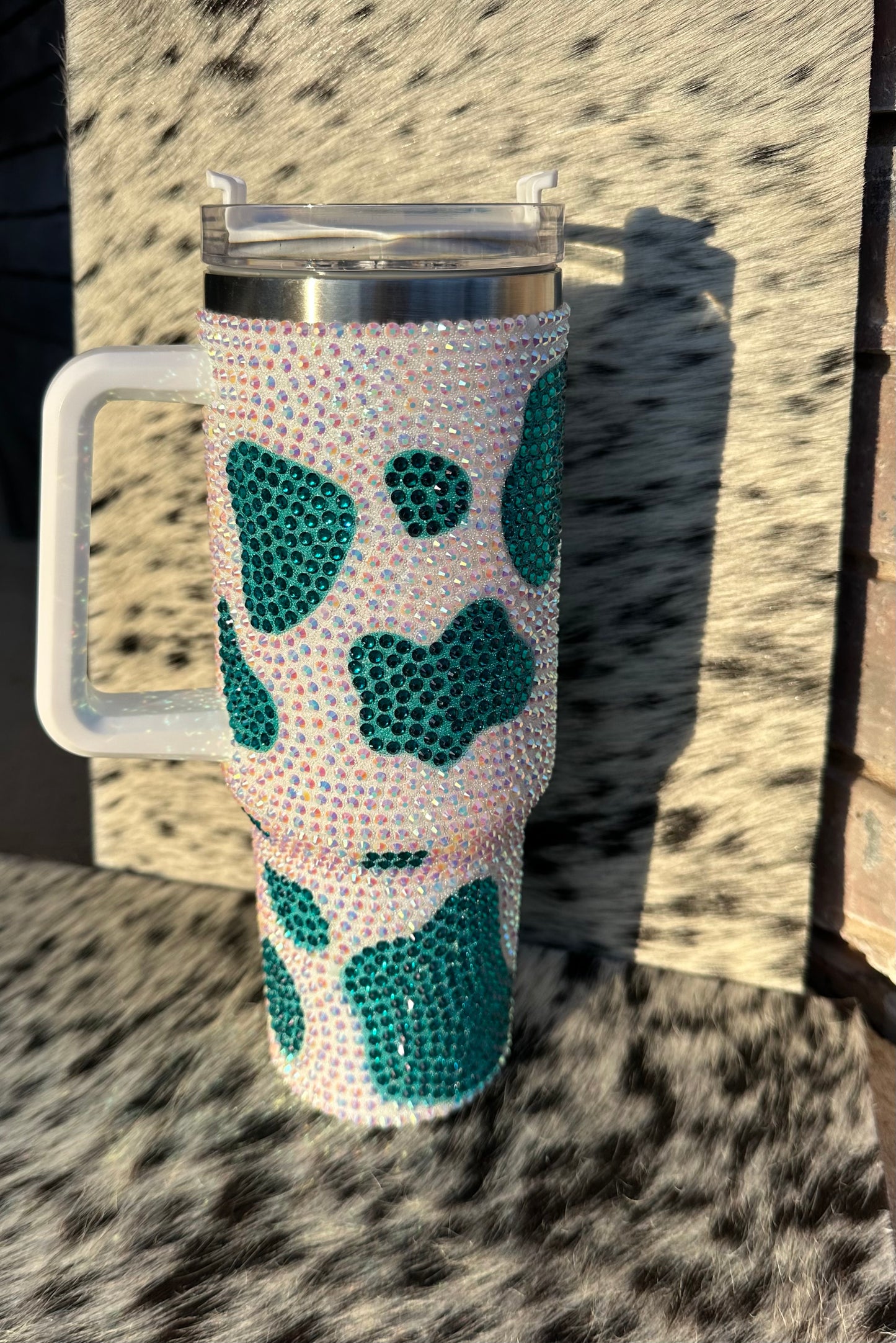 Cow Print RhineStone Tumblers