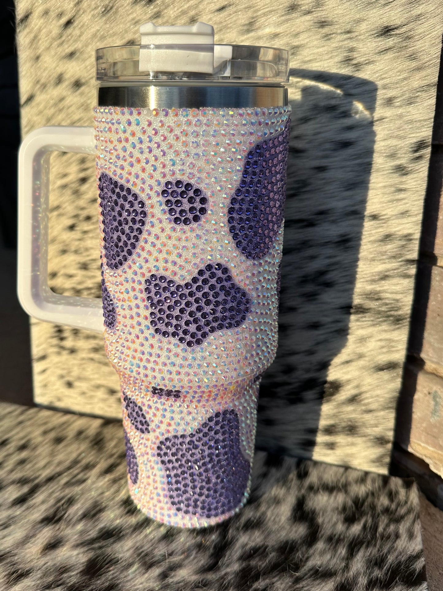 Cow Print RhineStone Tumblers