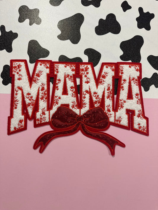 Red Mama Chenille Patch