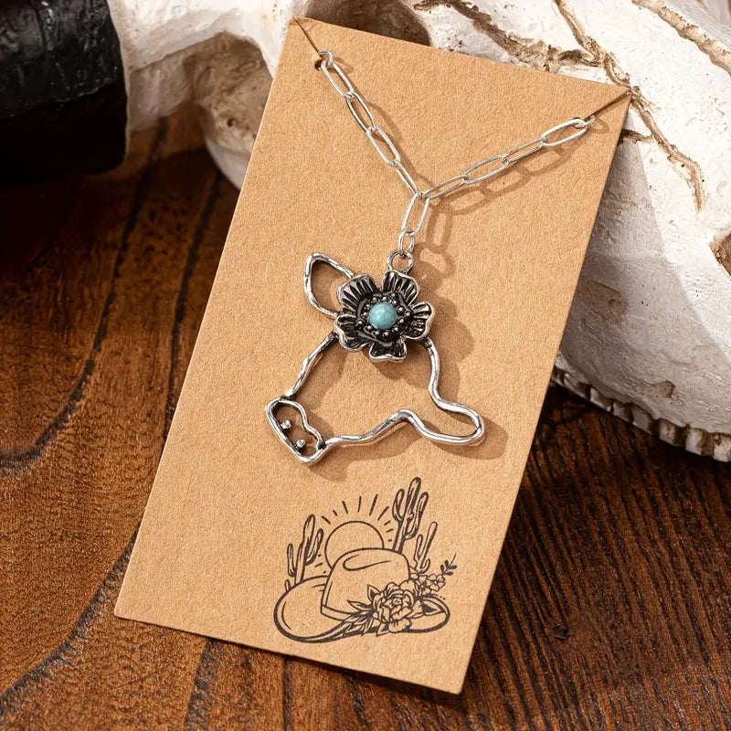 Outline Cow Necklace