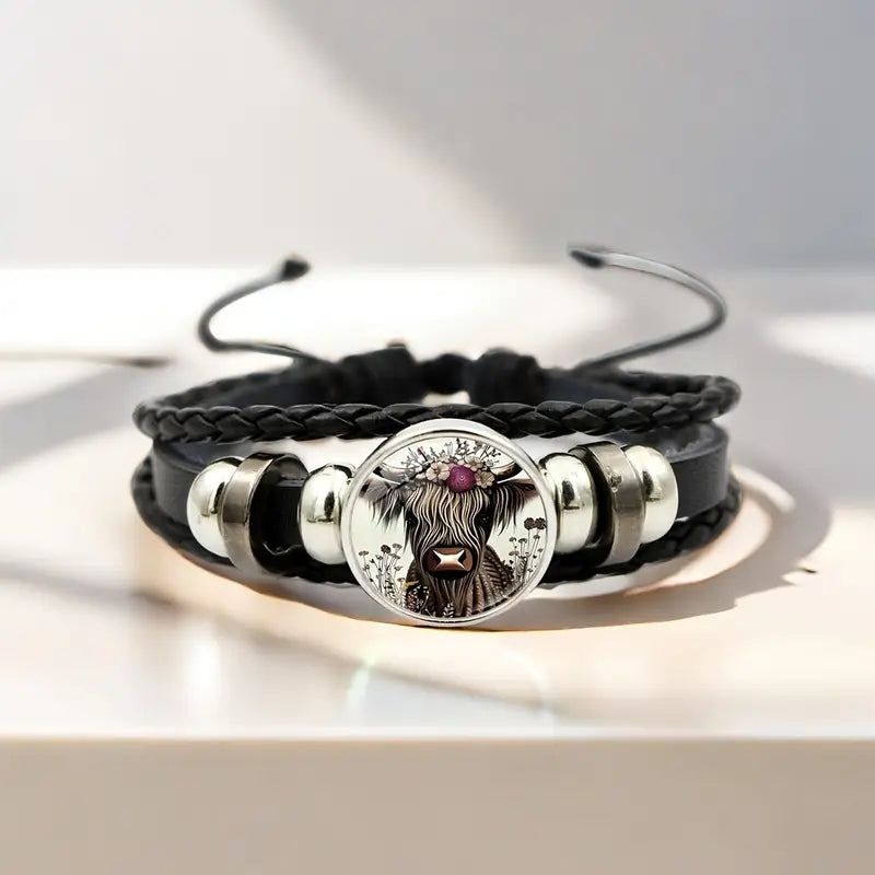 Highland Cow Floral Bracelets