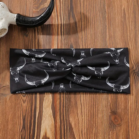 Black Bull Head Headband