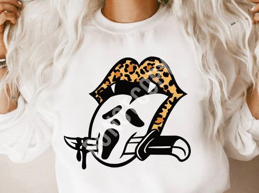 Ghost face vampire lips Graphic Tee